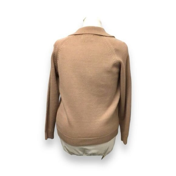 Su Lee Vintage 60s 100% Pure Wool Button Front Cardigan, Camel, size XL - Picture 3 of 5